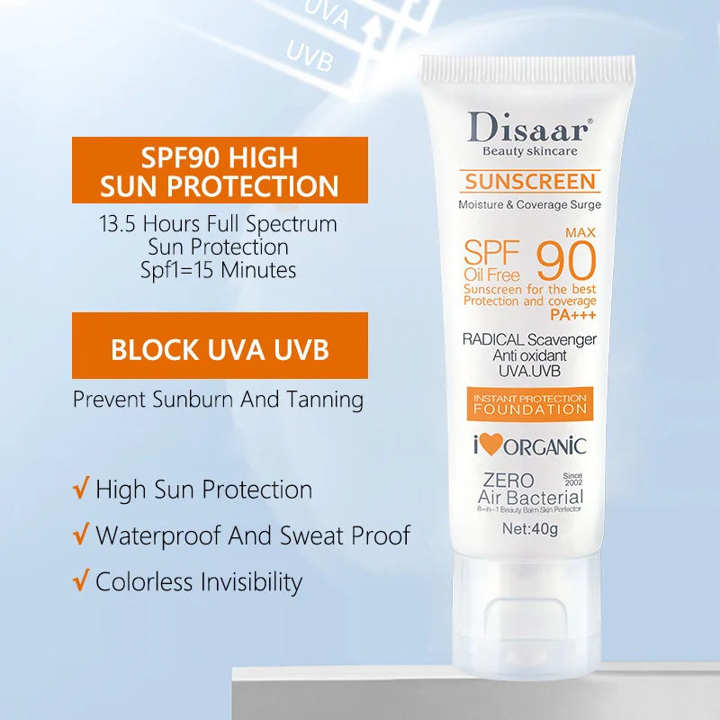 Facial Sunscreen Cream SPF 90+ SPF 50+ Sunblock Skin Protective Solar Lotion Original Facial Body Moisturizing UV Sun Cream